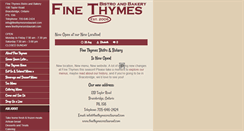 Desktop Screenshot of finethymesrestaurant.com