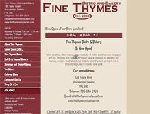Tablet Screenshot of finethymesrestaurant.com